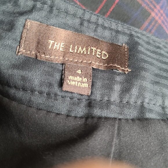 The Limited Black Purple Plaid Career Pencil Skirt Academia - Picture 6 of 7